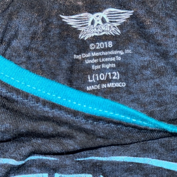 Aerosmith Boston, Ma - Kids Graphic Tee - Black and Blue - Picture 3 of 3